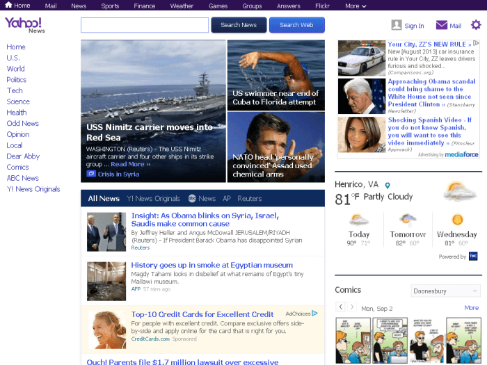 Yahoo news